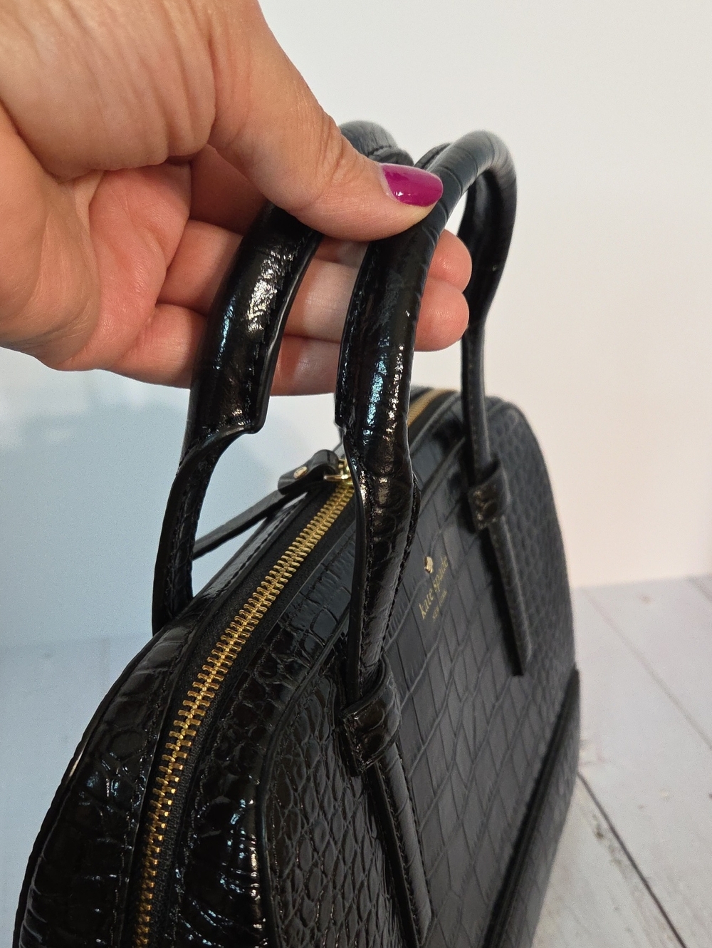 Kate Spade New York Riverside Street Exotic Felix Satchel NWT - Picture 11 of 16